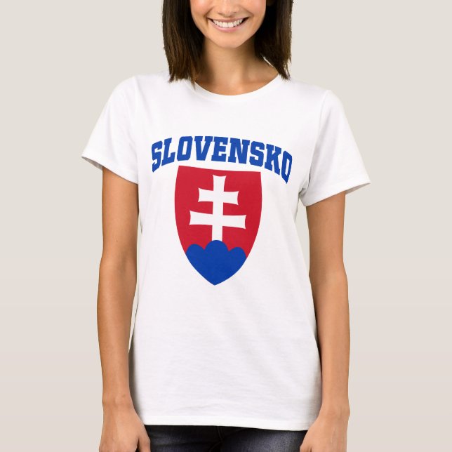 Slovakisk Emblem T Shirt (Framsida)