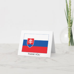 Slovakisk flagga tack kort
