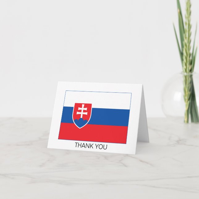 Slovakisk flagga tack kort (Framsida)