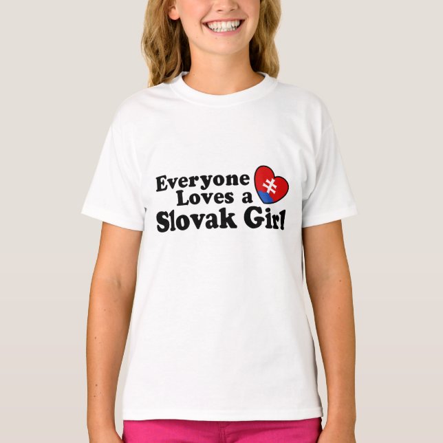 Slovakisk flicka t shirt (Framsida)