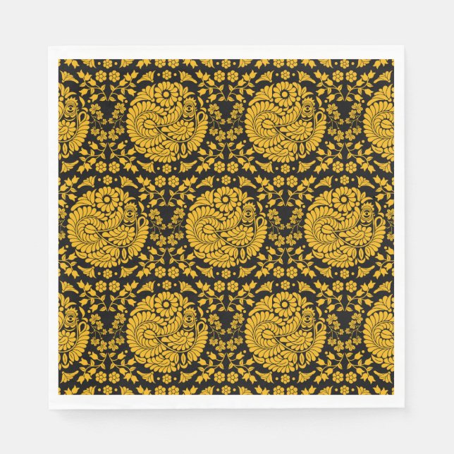 Slovakisk folkart i Land Pappersservett (Framsidan)