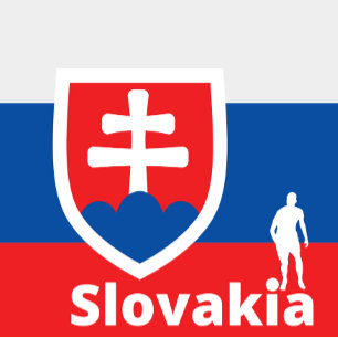 Slovakisk fotboll fyrkantigt klistermärke