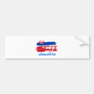 Slovakisk Grungeflaggadesign Bildekal
