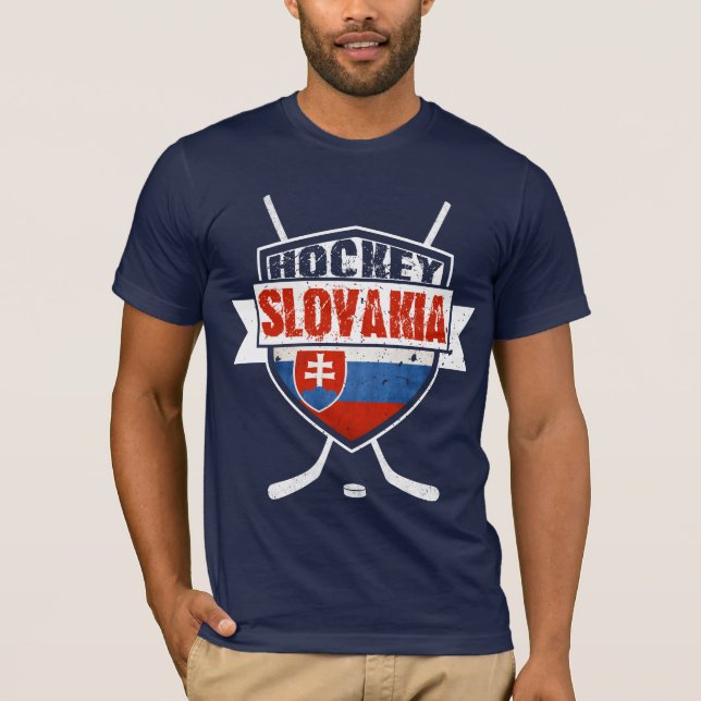slovakisk hockey-Logotyp, med back Print Tröja (Framsida)