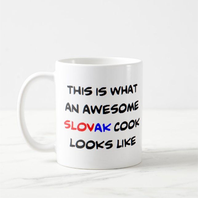 slovakisk kock, fantastisk kaffemugg (Vänster)