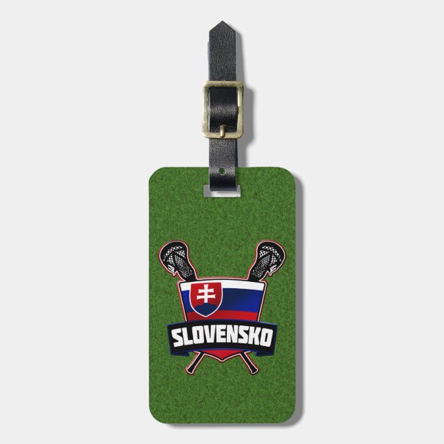Slovakisk språktaggmall för Lacrosse Luggage Tag Bagagebricka (Vertikal Framsida)