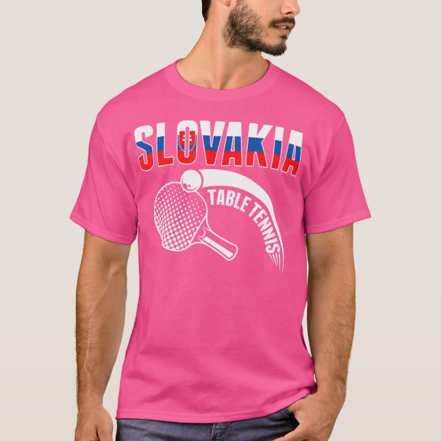 Slovakiska Bord tennis Älskare - Stöd slovakiska P T Shirt (Framsida)