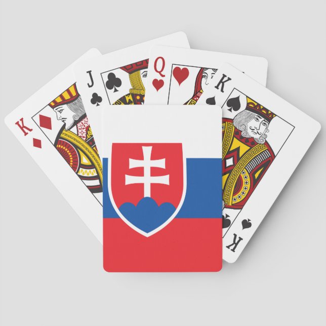 Slovakiska flagga casinokort (Baksidan)