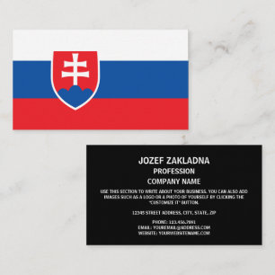 Slovakiska Flagga, Flagga Slovakien Visitkort
