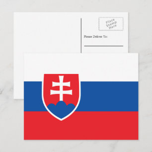 Slovakiska Flagga, Flagga Slovakien Vykort