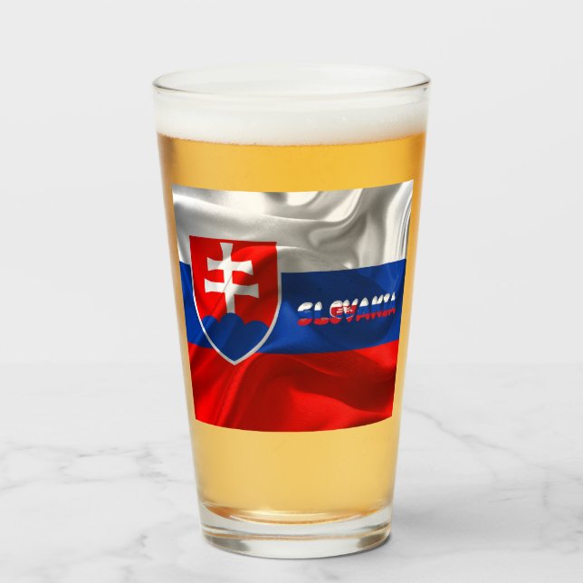 Slovakiska flagga  glaskopp (Framsida fylld)