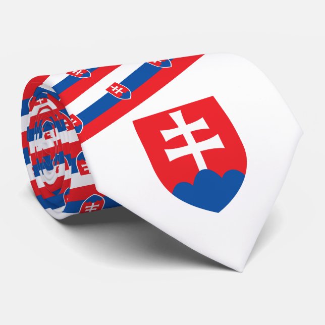 Slovakiska Flagga & Jacka av Arm, Slovakiens Flagg Slips (Rullad)