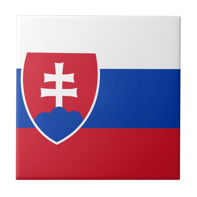 Slovakiska Flagga Kakelplatta (Framsidan)