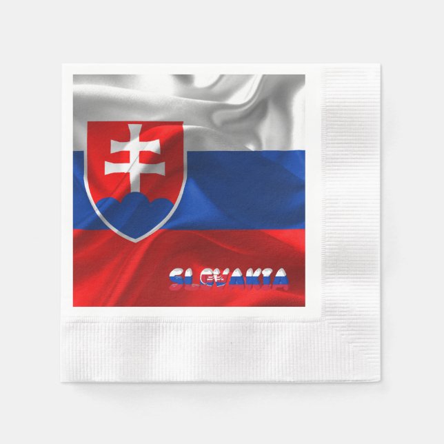 Slovakiska flagga pappersservett (Framsidan)