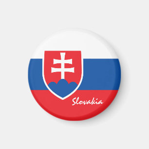 Slovakiska flagga & slovakiska helgdag, resa/sport magnet