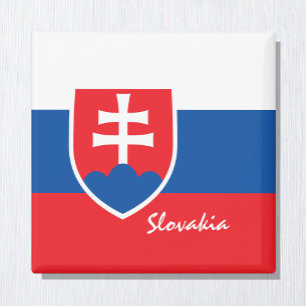 Slovakiska flagga & slovakiska helgdag, resa/sport magnet