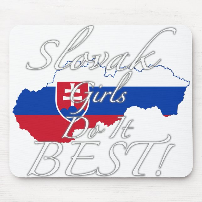 Slovakiska flickor gör det som är bäst! musmatta (Framsidan)