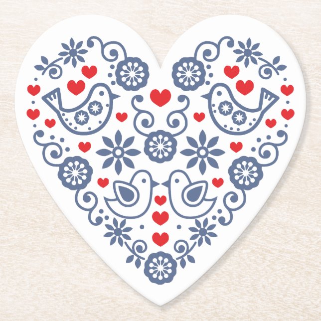 Slovakiska folkMönster Underlägg Papper (Framsida)