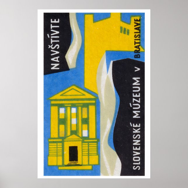 Slovakiska museet - Tändsticksaskstryck - Tjeckisk Poster (Framsidan)