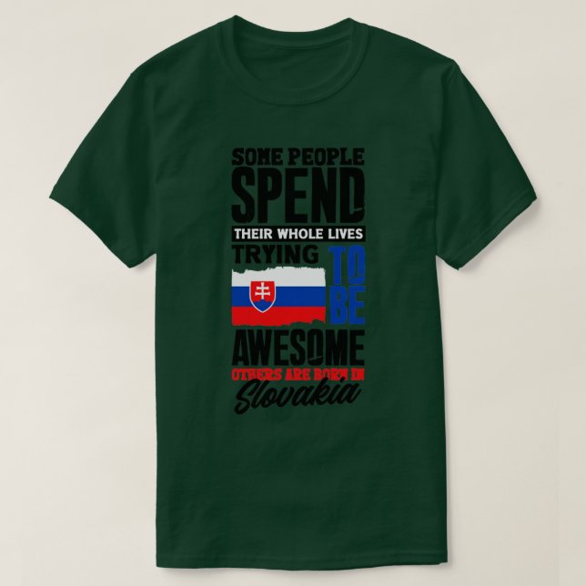 Slovakiska slovakiska slovakiska Flagga, citat3 T Shirt (Design framsida)
