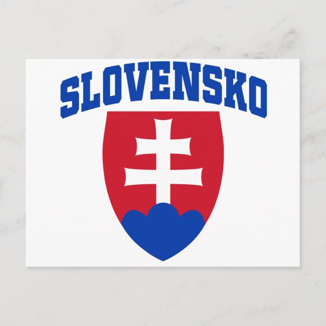 Slovakiskt emblem vykort (Framsida)