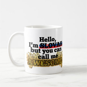 Slovakiskt men appell mig som är enorm kaffemugg
