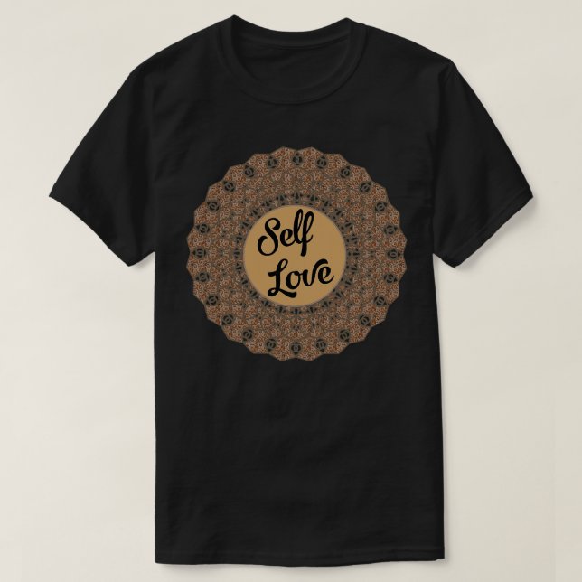 Slove motivation Brown mandala art T Shirt (Design framsida)