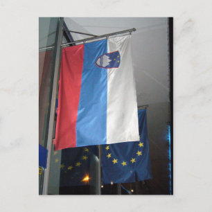 slovenia eu flagga vykort