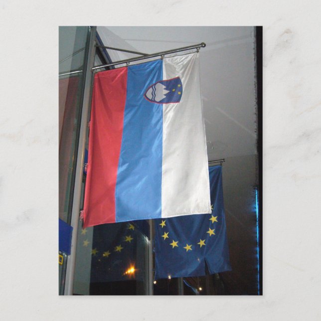 slovenia eu flagga vykort (Framsida)