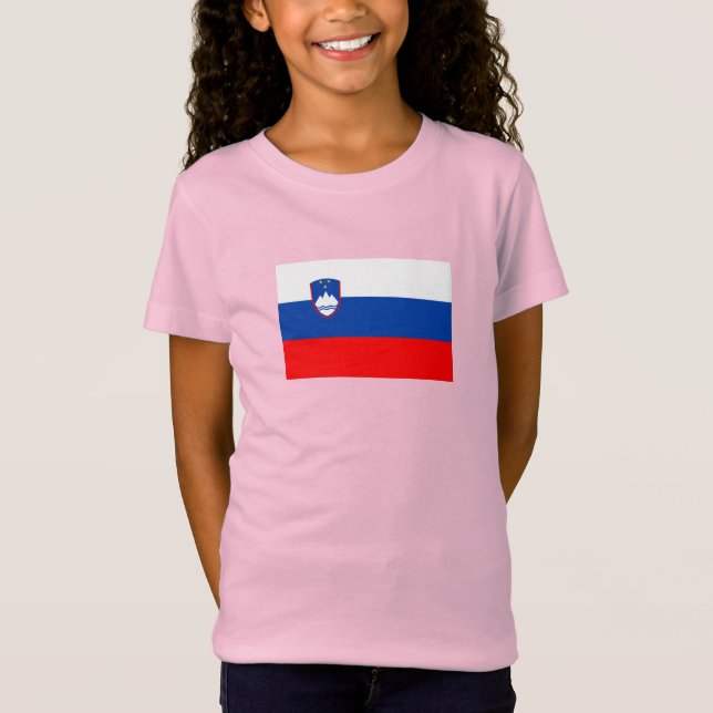 Slovenia Flag T Shirt (Framsida)