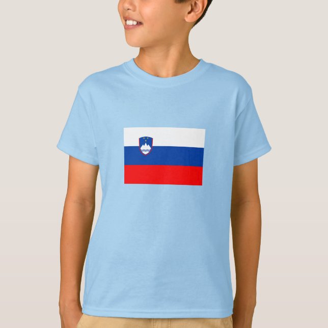 Slovenia Flag T Shirt (Framsida)