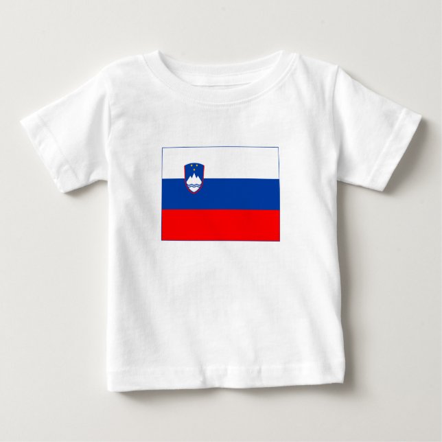 Slovenia Flag T Shirt (Framsida)