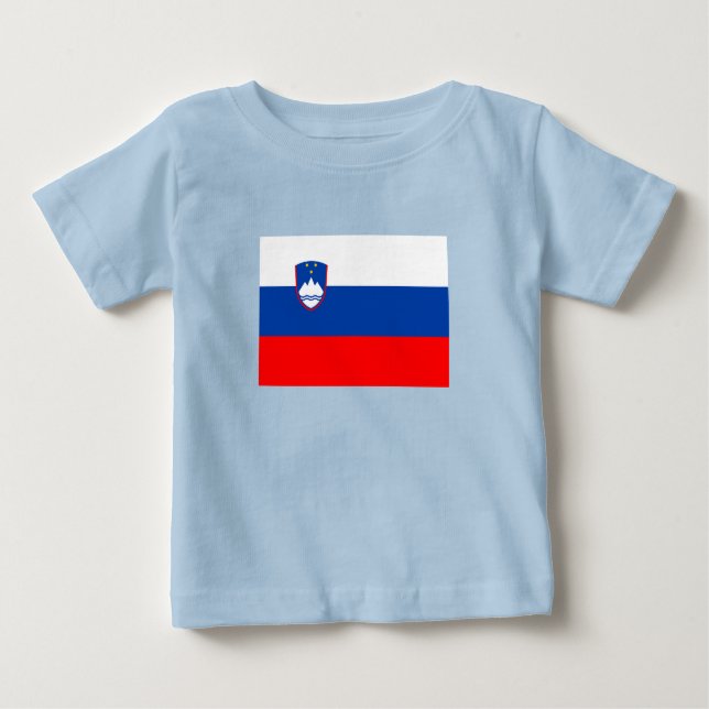 Slovenia Flag T Shirt (Framsida)