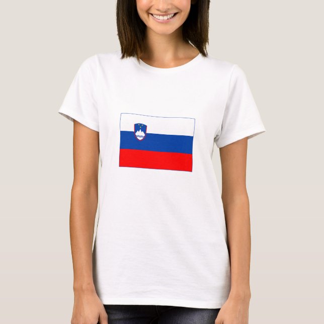 Slovenia Flag T Shirt (Framsida)