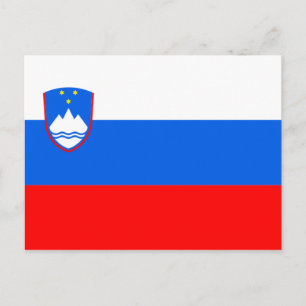 slovenia flagga vykort
