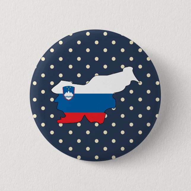 slovenia flaggakarta på polka dots knapp (Framsida)