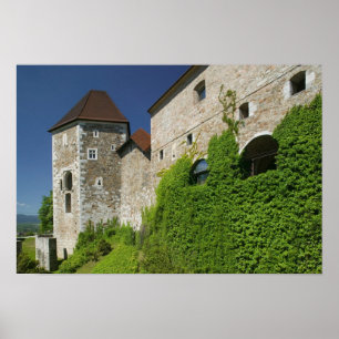 SLOVENIA, Ljubljana: Castle Hill/Ljubljana Poster