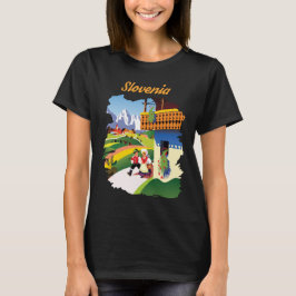 Slovenien Alperna Traditionell Folklig Resa T Shirt
