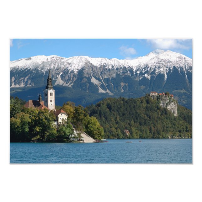 Slovenien, Bled, Bledsjön, Bledön, Bled 2 Fototryck (Framsidan)