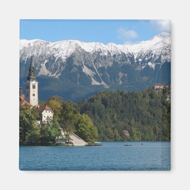Slovenien, Bled, Bledsjön, Bledön, Bled 2 Magnet (Framsidan)