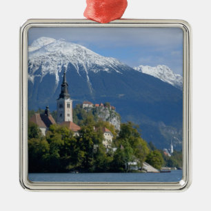 Slovenien, Bled, Bledsjön, Bledön, Bled Julgransprydnad Metall