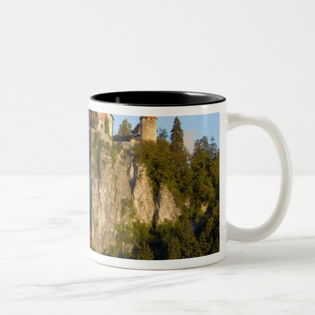 Slovenien, Bled, Bledsjön, Bleds slott på Två-Tonad Mugg (Höger)