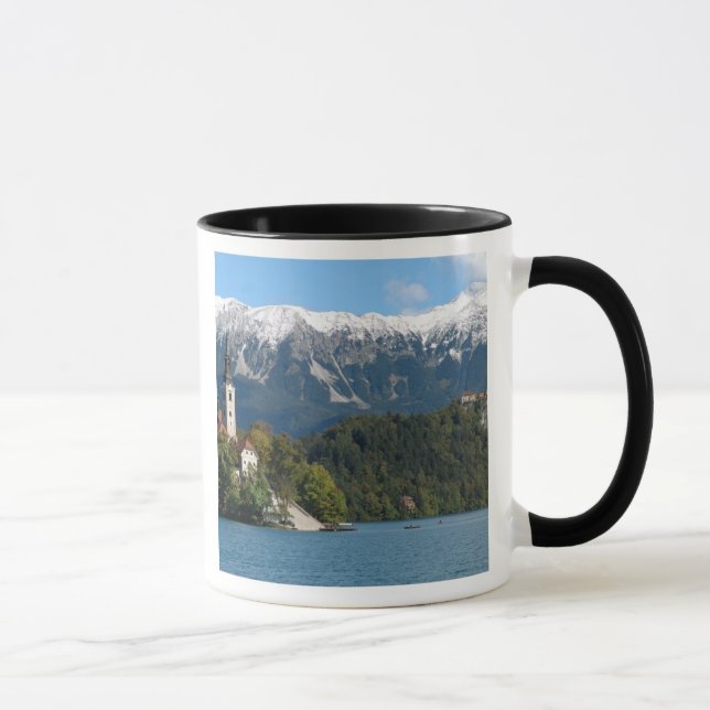 Slovenien, Bled, Sjö Bled, Bled Island, Bled 2 Mugg (Höger)