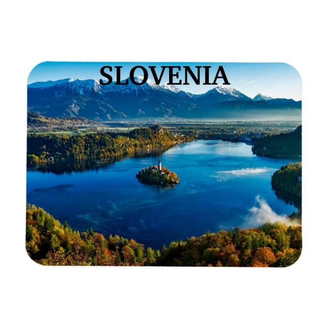 Slovenien - Bled Sjö Magnet (Horisontell)