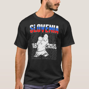 Slovenien Bord Tennis Support Slovenska Ping Pong T Shirt