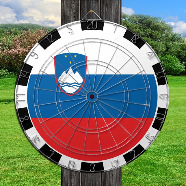 Slovenien Dartboard och Slovenska Flagga/speltavla Darttavla (Skapare uppladdad)