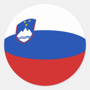 Slovenien Fisheye Flag Klistermärke