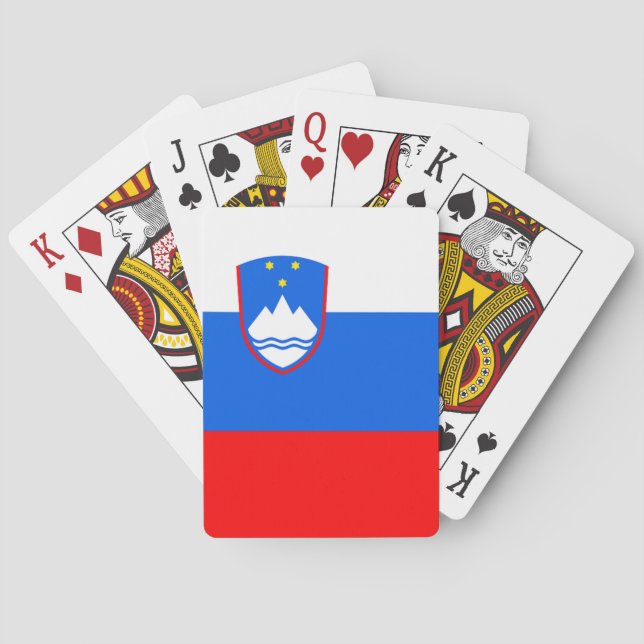Slovenien Flagga Casinokort (Baksidan)