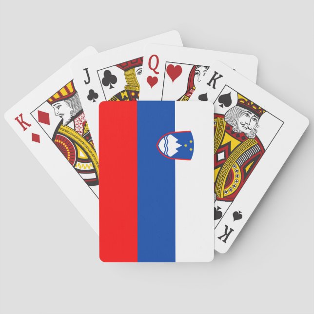 Slovenien Flagga Casinokort (Baksidan)