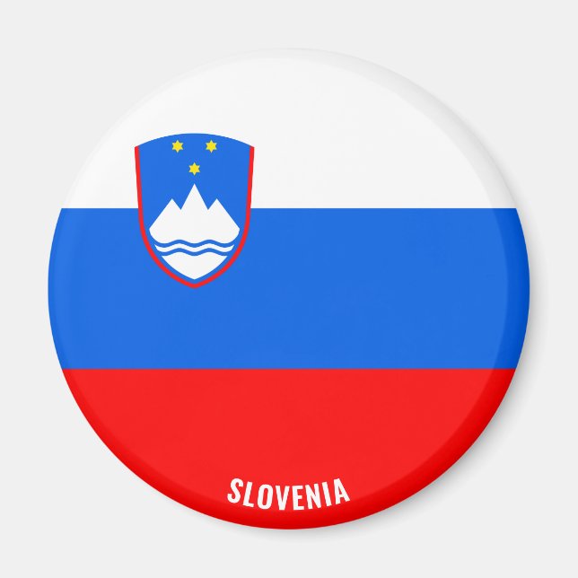 Slovenien Flagga Charming Patriotic Magnet (Framsidan)